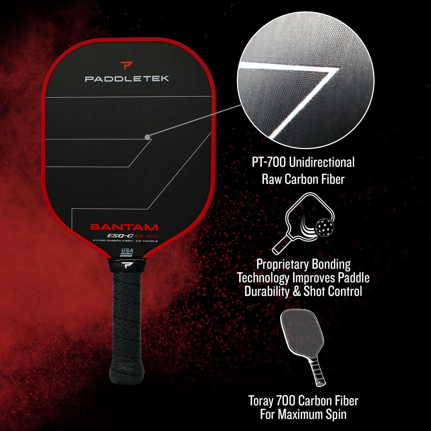 Paddletek Bantam ESQ-C 14.3 Pickleball Paddle