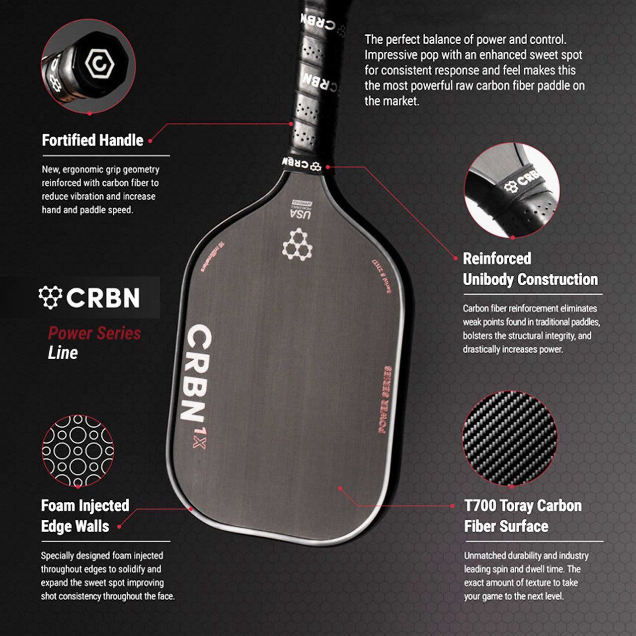 CRBN-2X Power Series Carbon Fiber Paddle