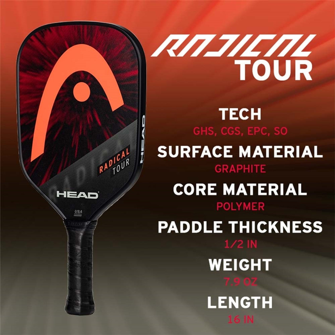 HEAD Gravity Tour Pickleball Paddle