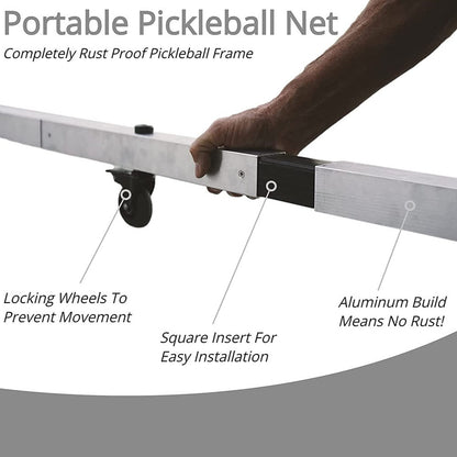 Dominator Rolling Portable Pickleball Net