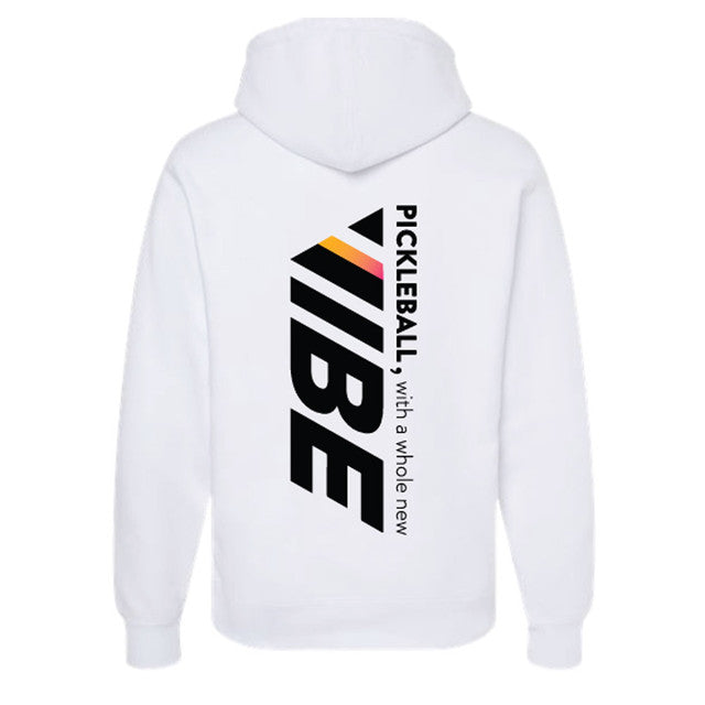 VIBE Pickleball Logo White Hoodie - Unisex