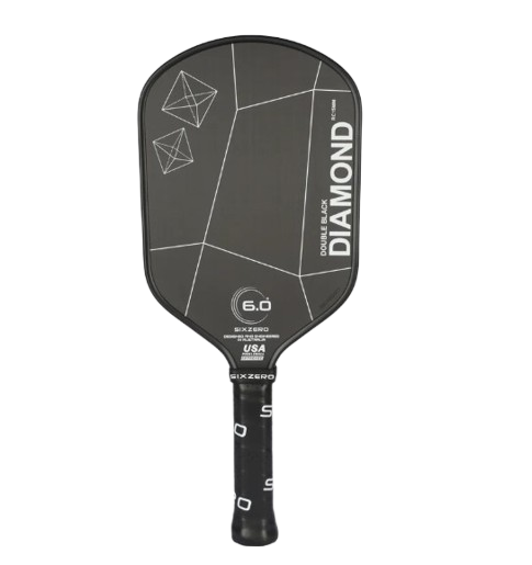 Used Six Zero Double Black Diamond 14 mm Pickleball Paddle Free