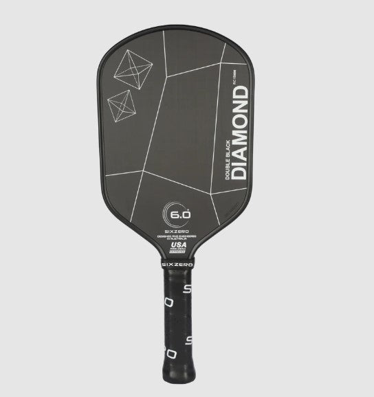 Used Six Zero Double Black Diamond Elongated Pickleball Paddle Free